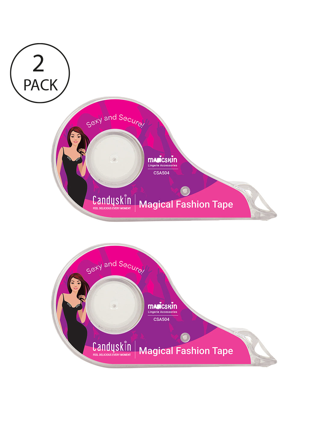 Double Sided Transparent Fashion Tape Pack Of 2 Candyskin